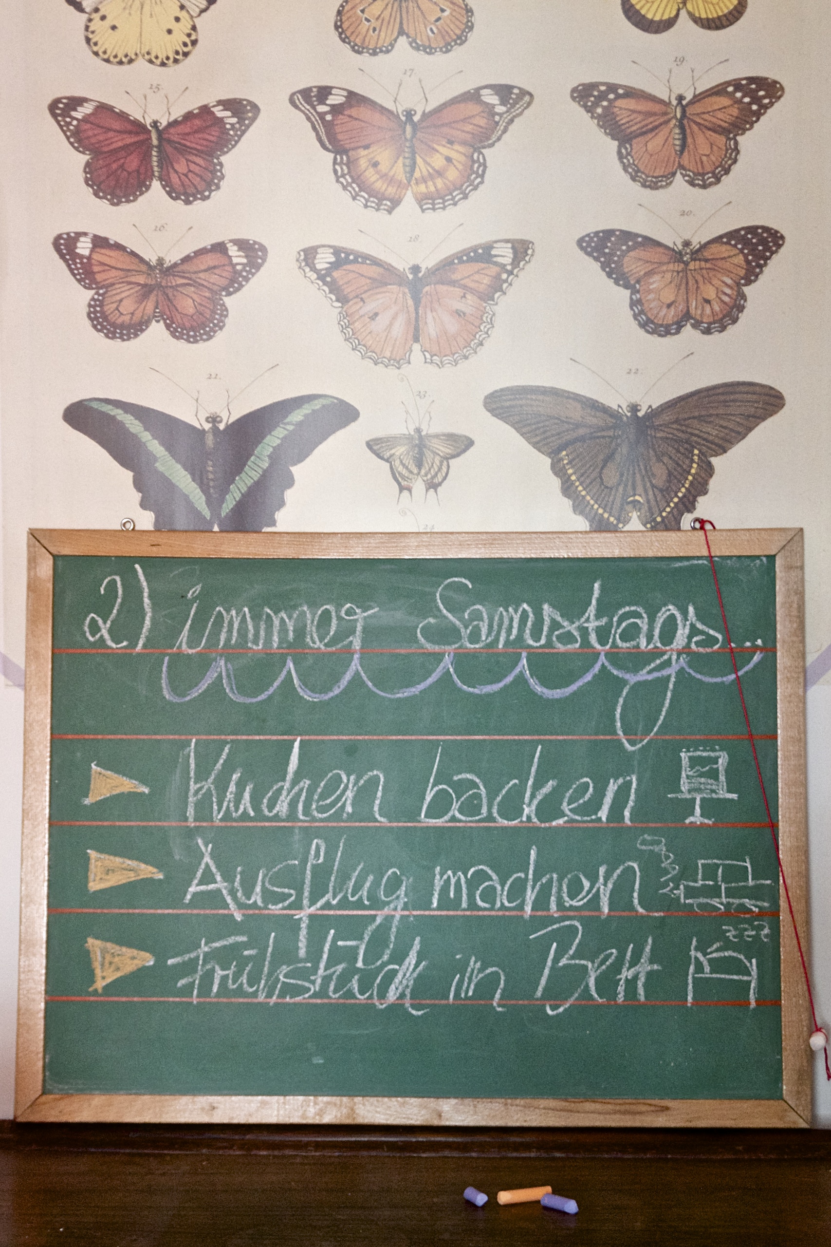 Schmetterlinge, Tafel, Vintage, Ikea, Poster