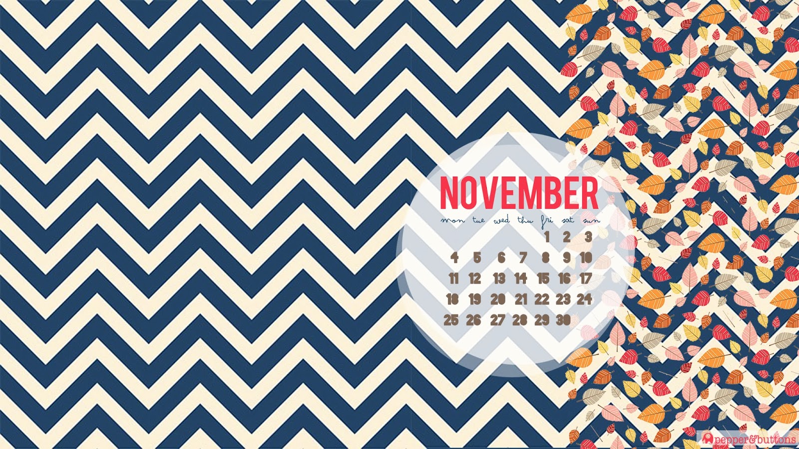 november calendar 1