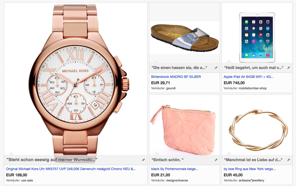 Wunschliste zum Geburtstag #ebaykollektionen