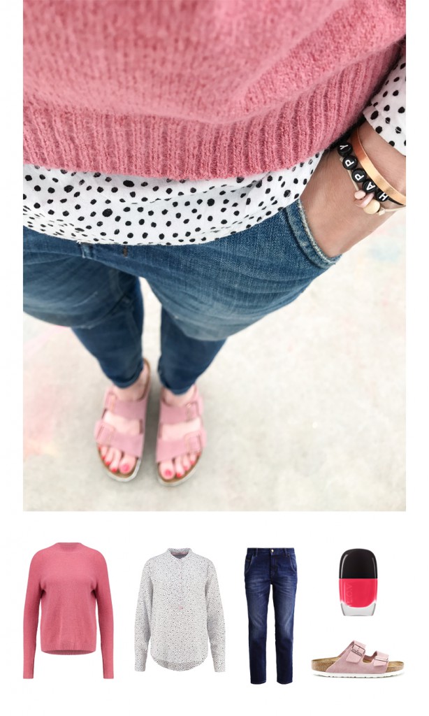 Outfit für den Frühling mit Pünktchen, Rosa und Arizona | PinkepankStyle