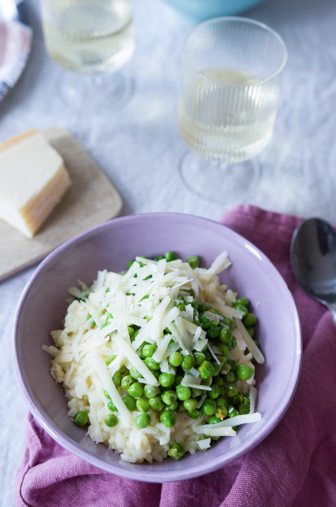 Rezept für schnelles Erbsenrisotto