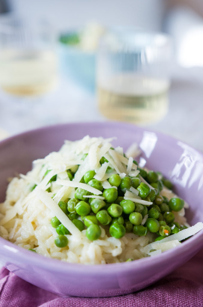 Rezept für schnelles Erbsenrisotto