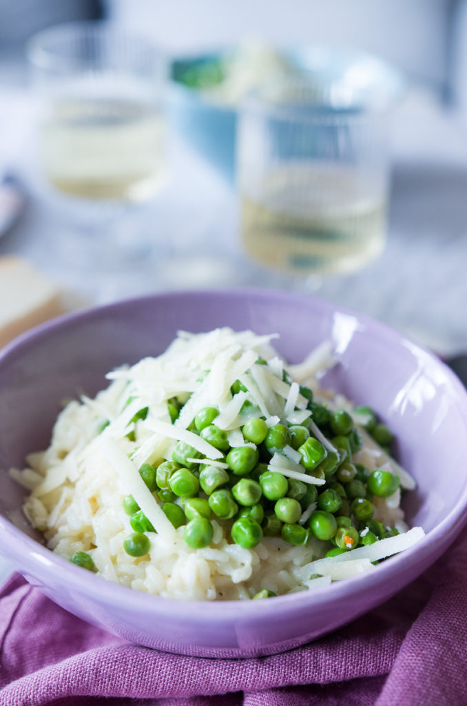 Rezept für schnelles Erbsenrisotto