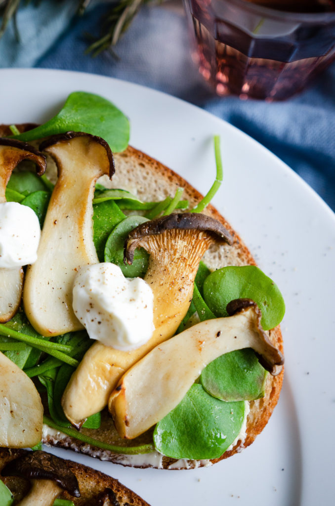 Pilzstulle mit Kräuterseitlingen - ein schnelles Rezept für leckerstes Abendbrot