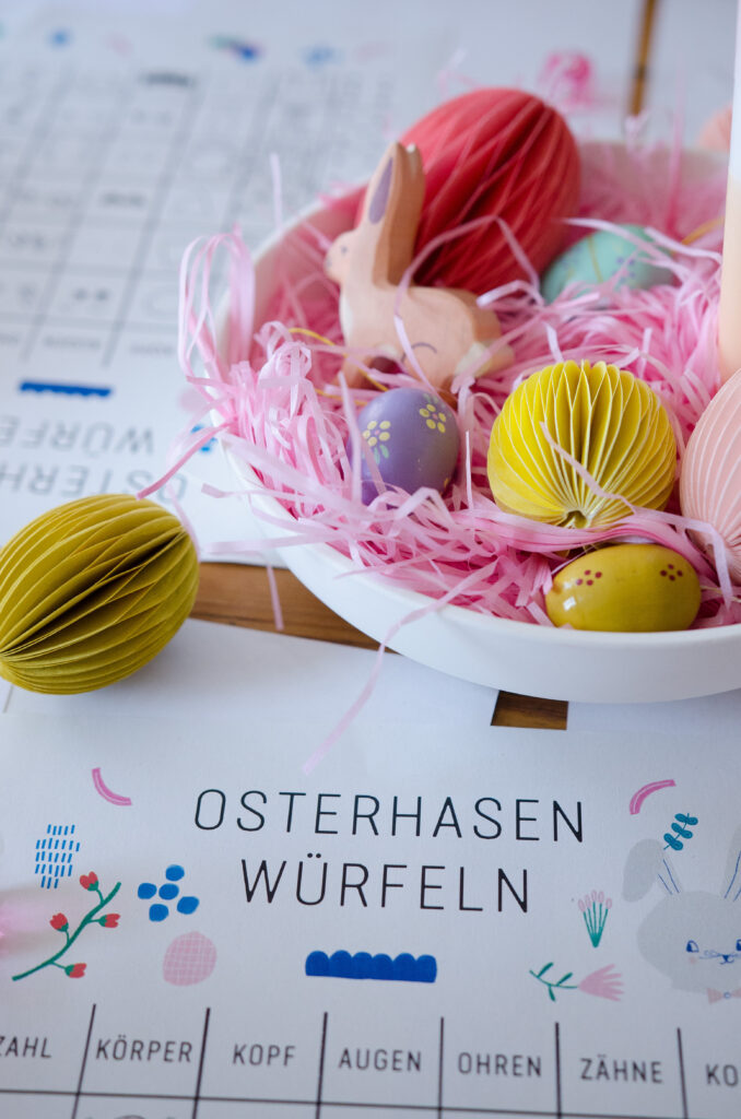 Osterhasen würfeln Free Printable